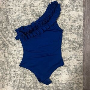 H&M Blue Ruffle Swimsuit